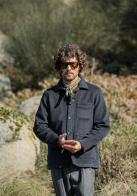 Veste Worker Laine & Cachemire Navy